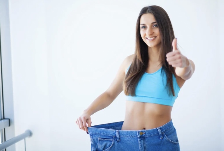 Weight loss transformation success